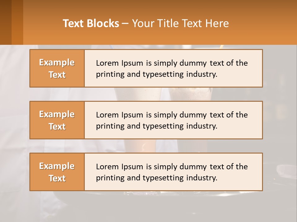 A Man Holding A Tray With Two Drinks On It PowerPoint Template