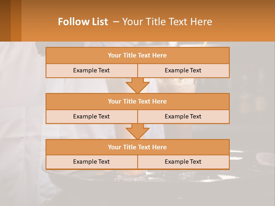 A Man Holding A Tray With Two Drinks On It PowerPoint Template