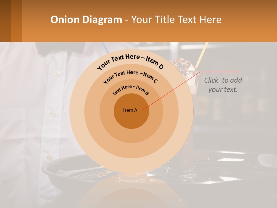 A Man Holding A Tray With Two Drinks On It PowerPoint Template