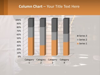 A Man Holding A Tray With Two Drinks On It PowerPoint Template