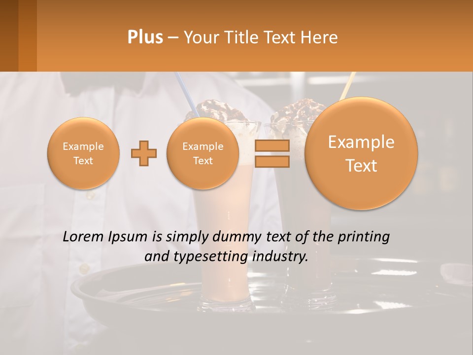 A Man Holding A Tray With Two Drinks On It PowerPoint Template