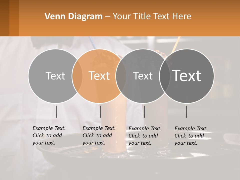 A Man Holding A Tray With Two Drinks On It PowerPoint Template