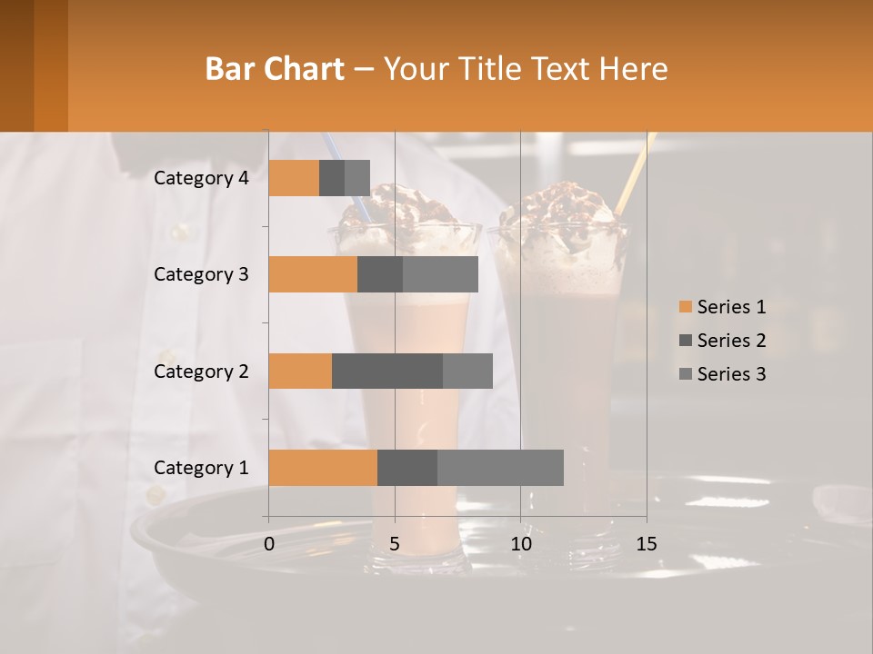 A Man Holding A Tray With Two Drinks On It PowerPoint Template