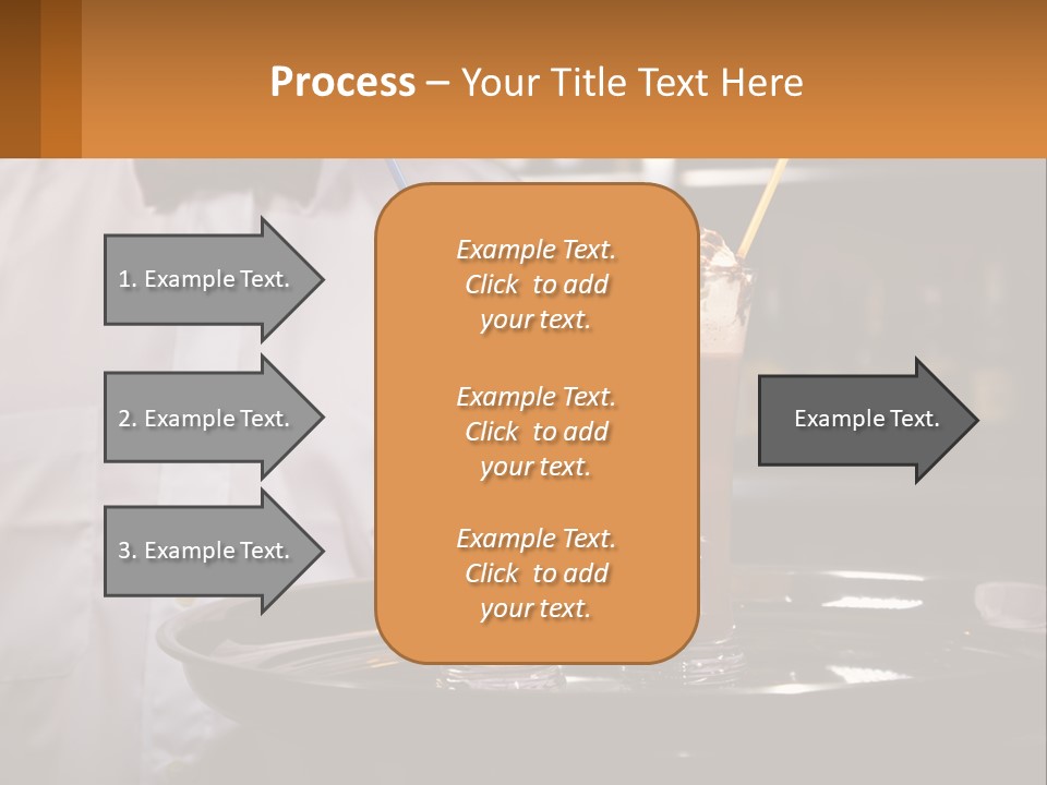 A Man Holding A Tray With Two Drinks On It PowerPoint Template