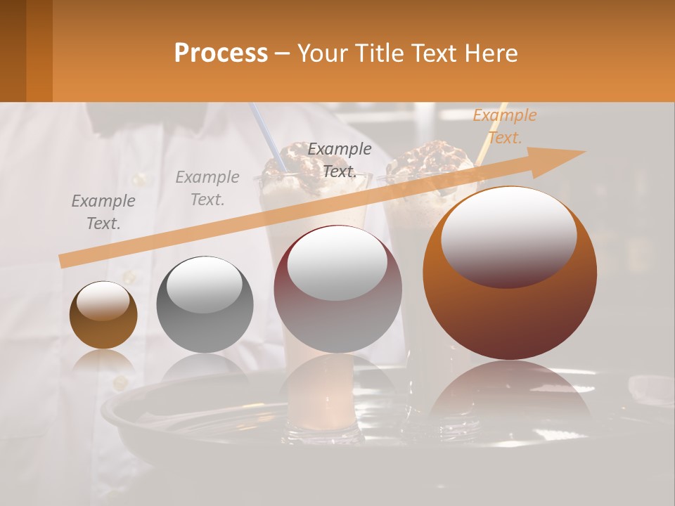 A Man Holding A Tray With Two Drinks On It PowerPoint Template