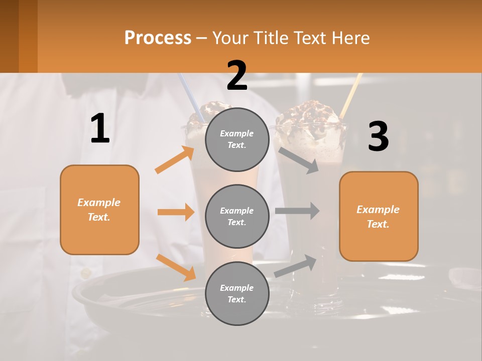 A Man Holding A Tray With Two Drinks On It PowerPoint Template
