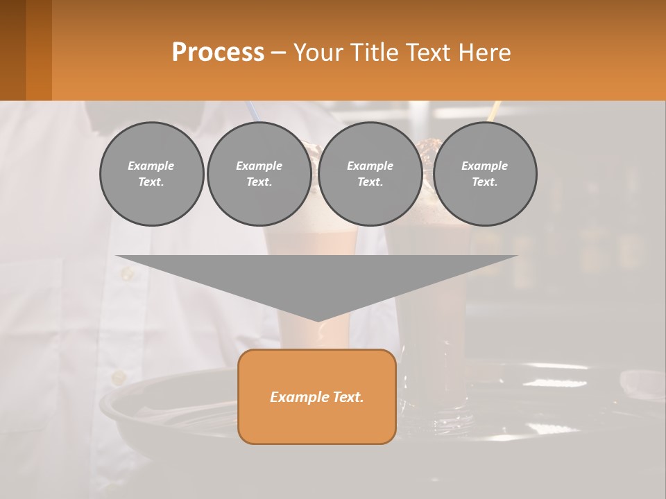 A Man Holding A Tray With Two Drinks On It PowerPoint Template