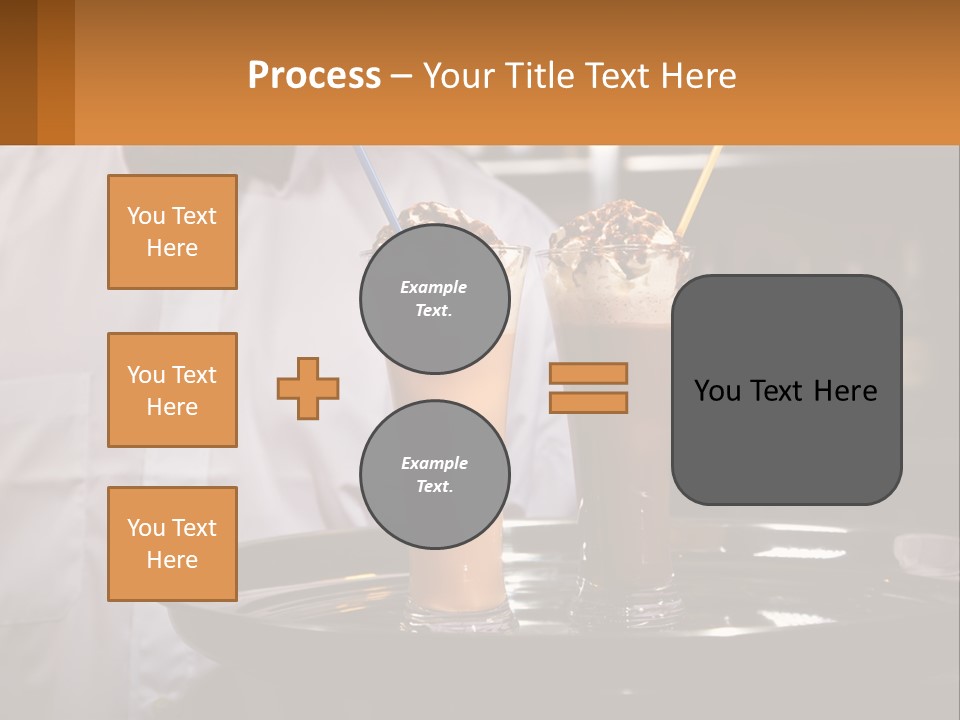 A Man Holding A Tray With Two Drinks On It PowerPoint Template