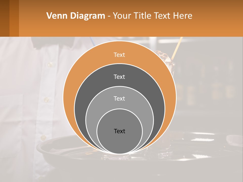 A Man Holding A Tray With Two Drinks On It PowerPoint Template