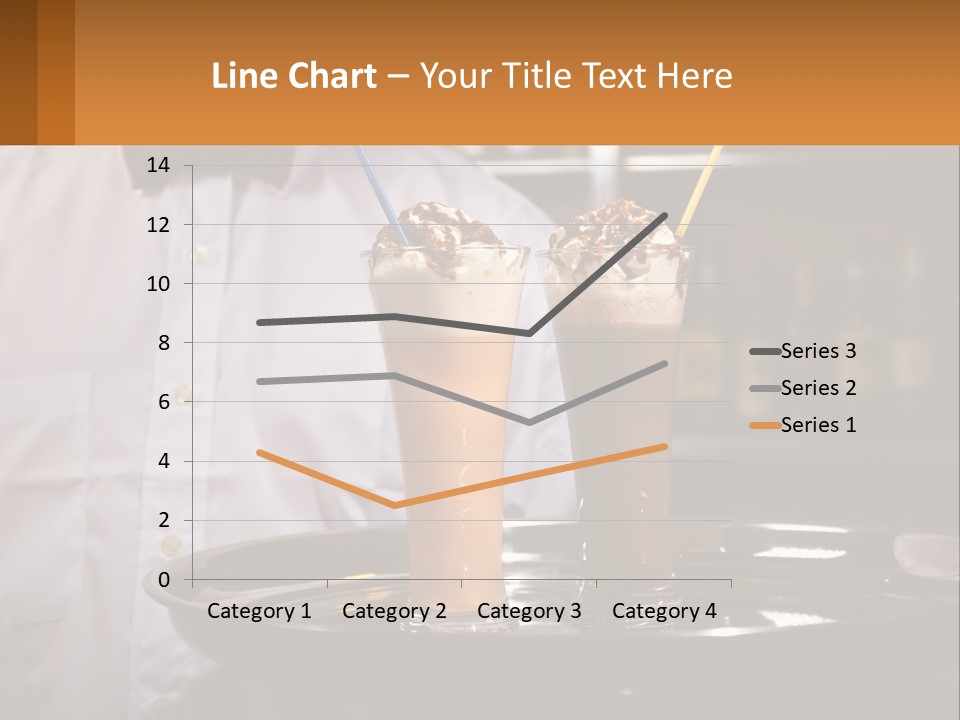 A Man Holding A Tray With Two Drinks On It PowerPoint Template