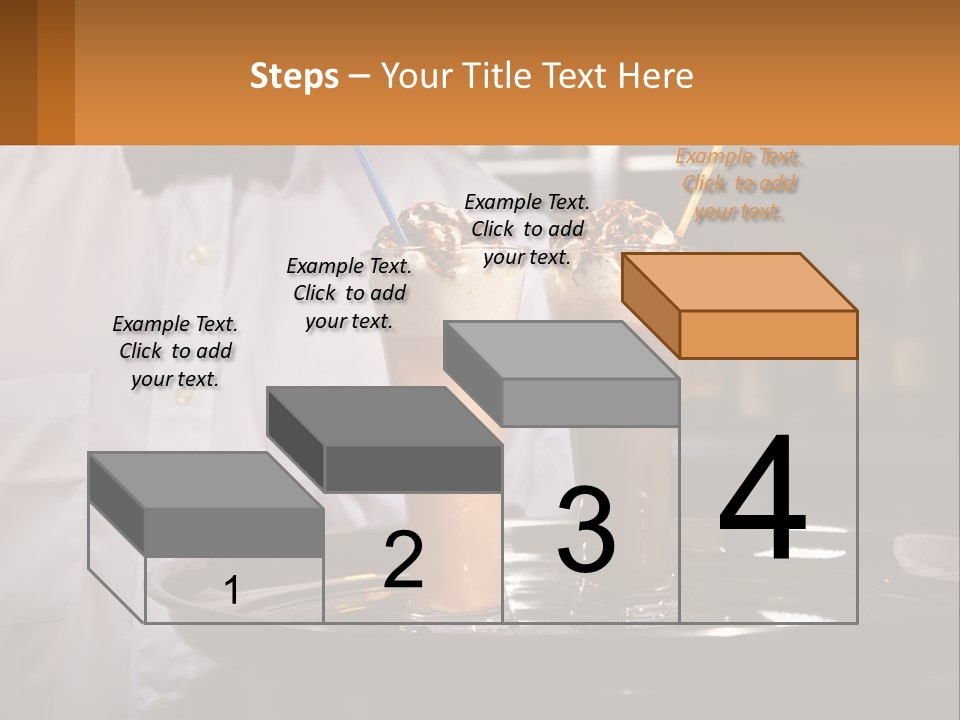 A Man Holding A Tray With Two Drinks On It PowerPoint Template