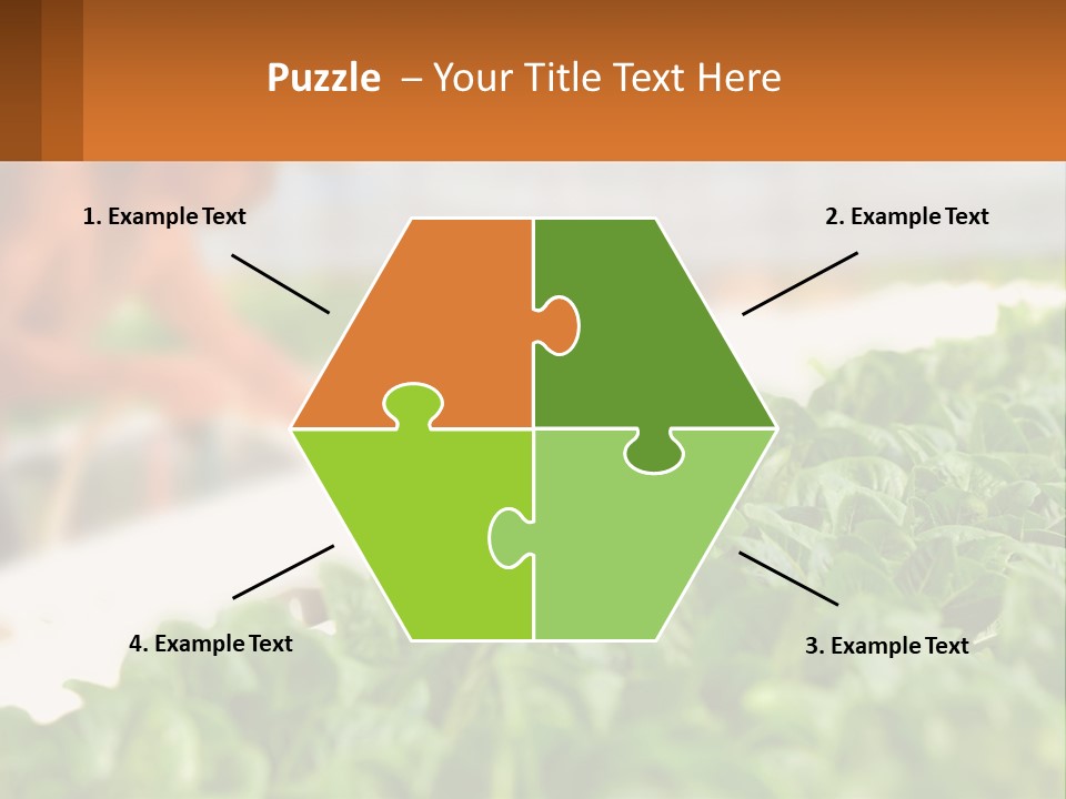 A Man Working In A Greenhouse With Green Plants PowerPoint Template