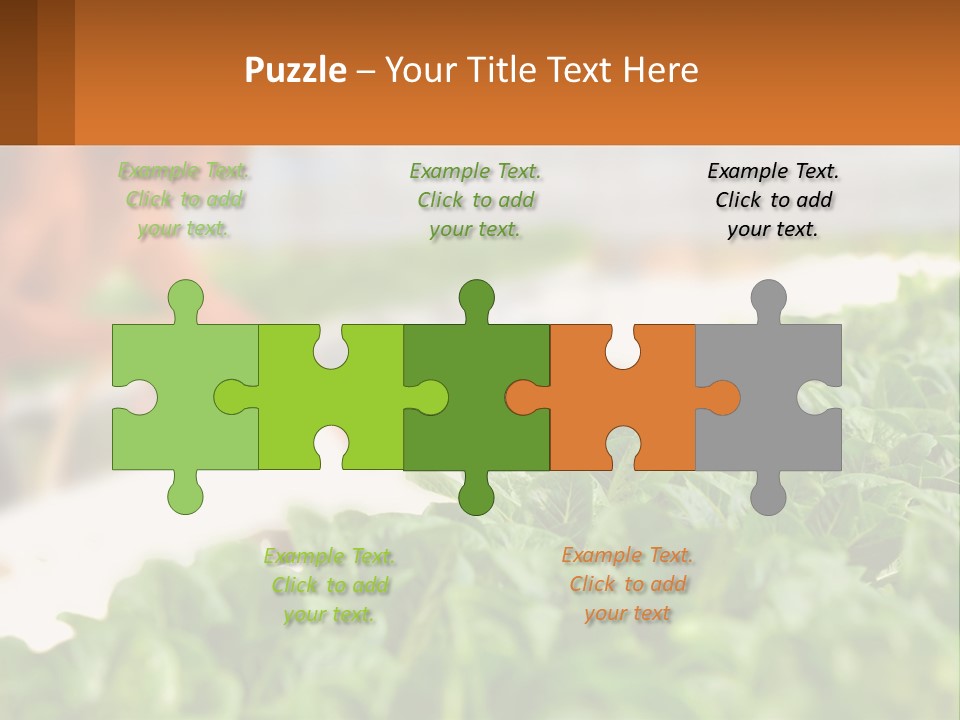 A Man Working In A Greenhouse With Green Plants PowerPoint Template