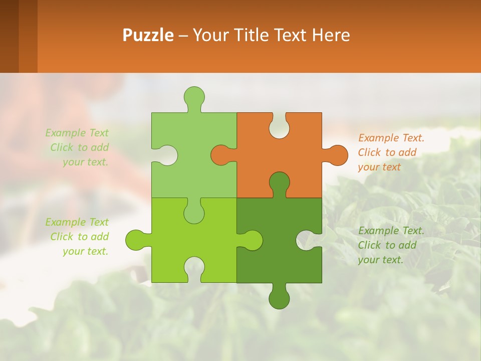 A Man Working In A Greenhouse With Green Plants PowerPoint Template