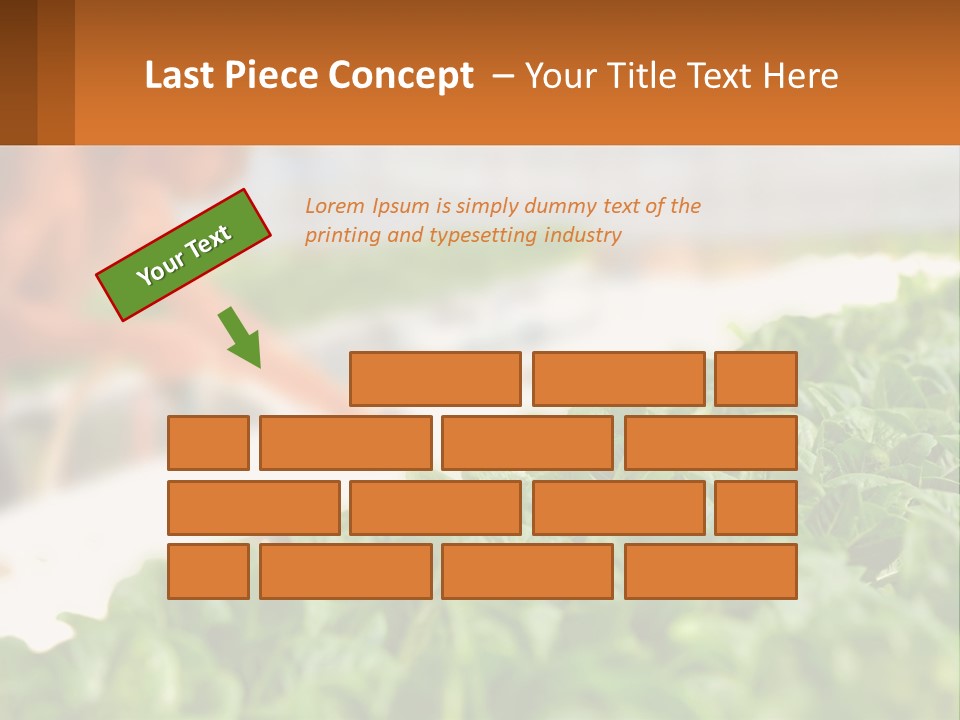 A Man Working In A Greenhouse With Green Plants PowerPoint Template