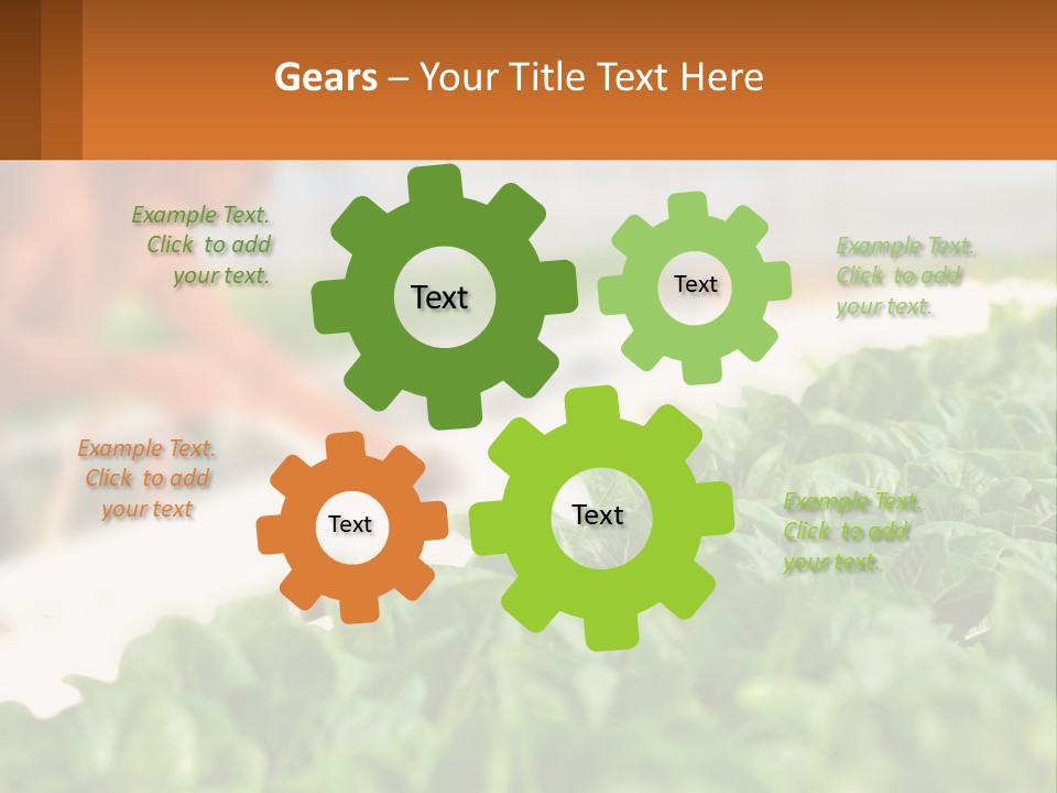 A Man Working In A Greenhouse With Green Plants PowerPoint Template