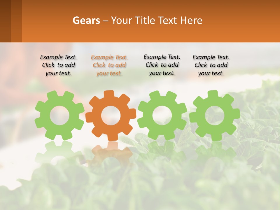 A Man Working In A Greenhouse With Green Plants PowerPoint Template