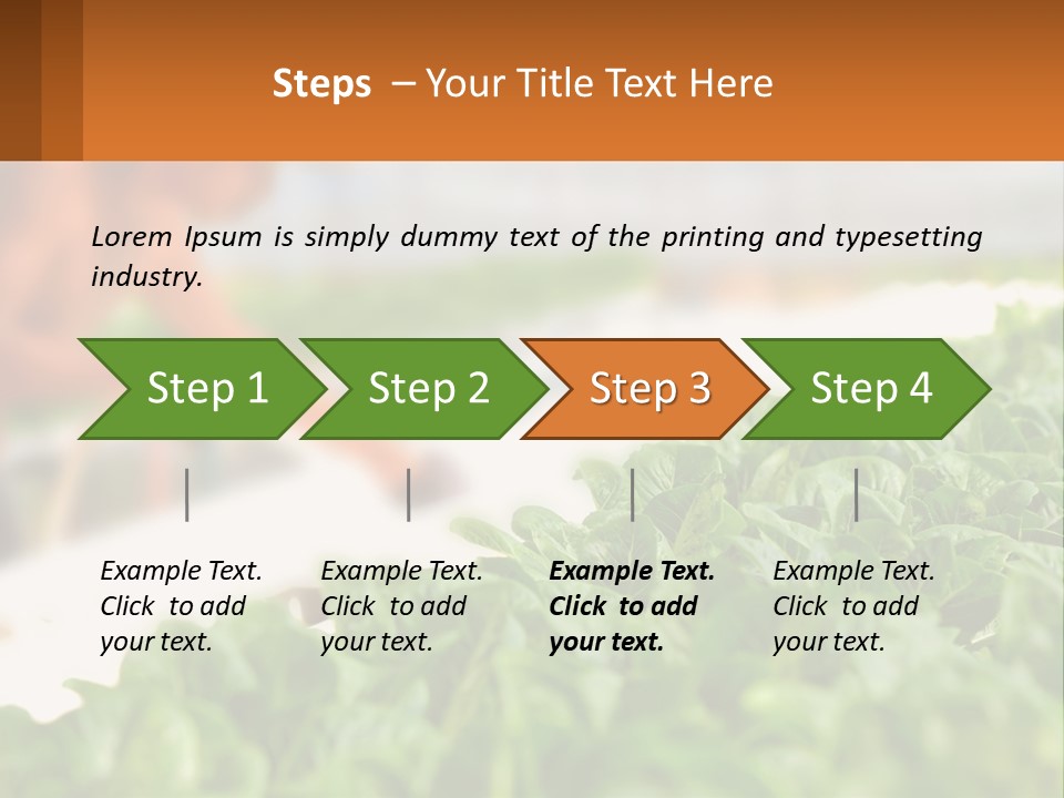 A Man Working In A Greenhouse With Green Plants PowerPoint Template