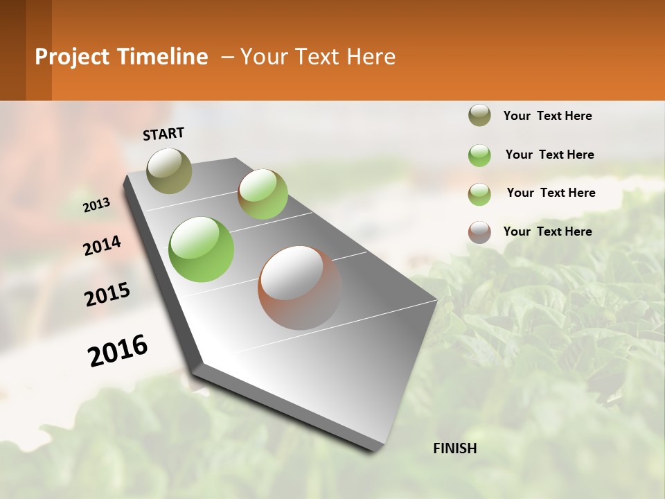 A Man Working In A Greenhouse With Green Plants PowerPoint Template