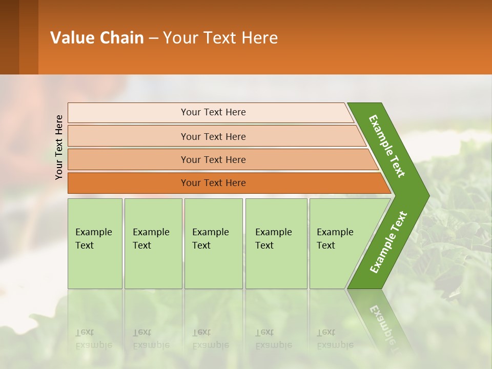 A Man Working In A Greenhouse With Green Plants PowerPoint Template