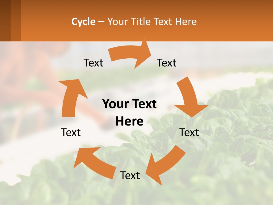 A Man Working In A Greenhouse With Green Plants PowerPoint Template