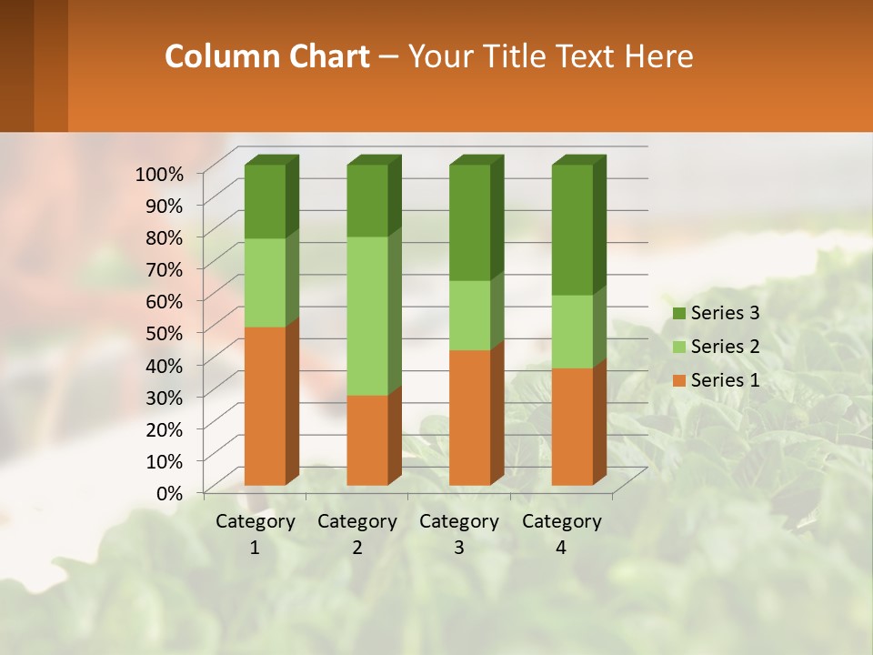 A Man Working In A Greenhouse With Green Plants PowerPoint Template