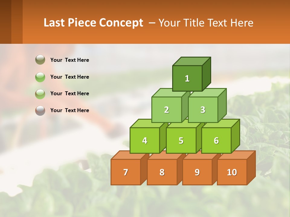 A Man Working In A Greenhouse With Green Plants PowerPoint Template