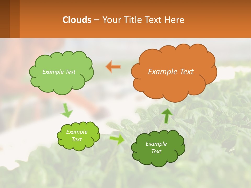 A Man Working In A Greenhouse With Green Plants PowerPoint Template
