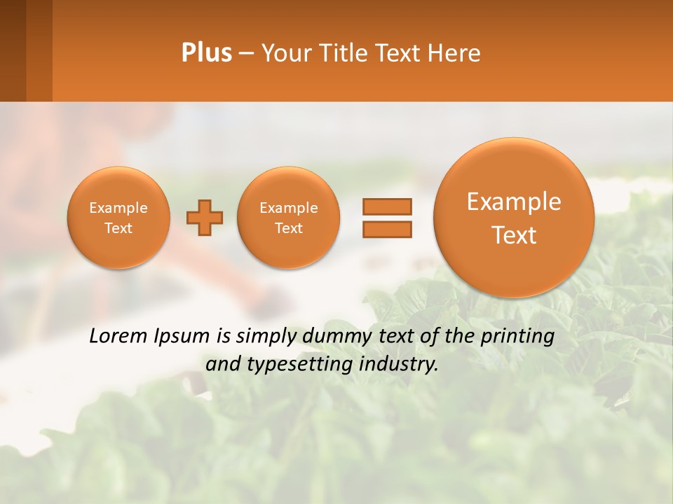 A Man Working In A Greenhouse With Green Plants PowerPoint Template
