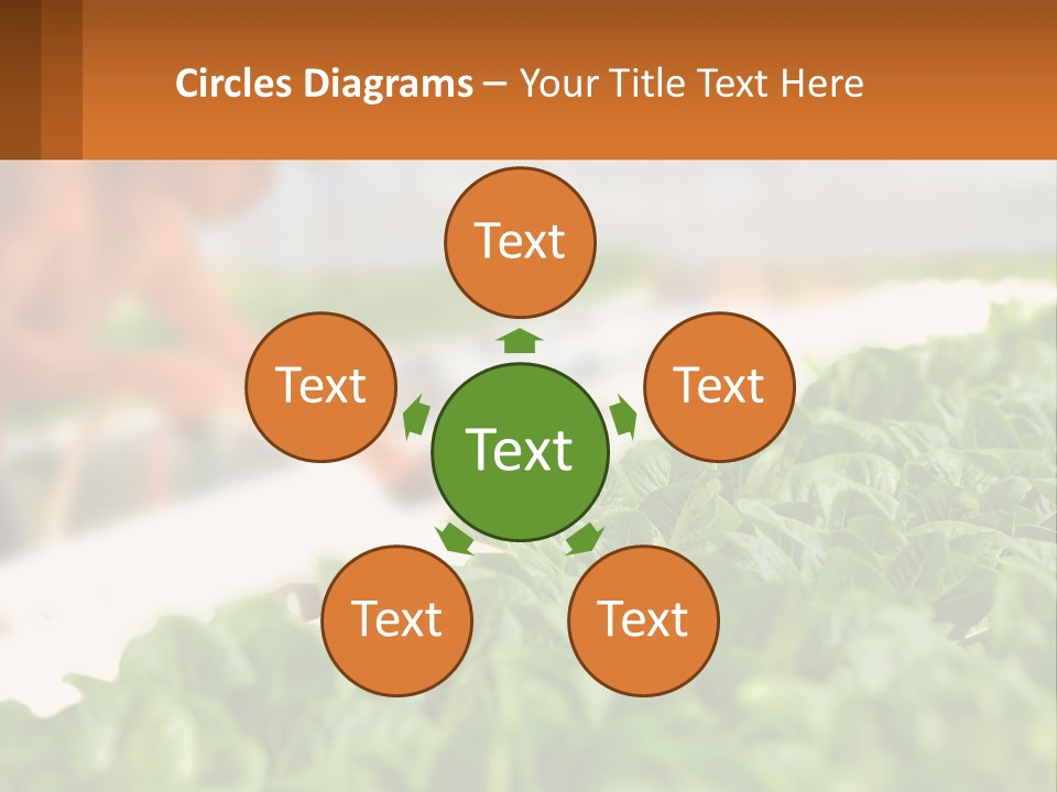 A Man Working In A Greenhouse With Green Plants PowerPoint Template