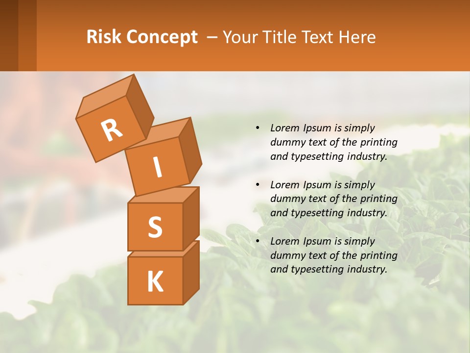 A Man Working In A Greenhouse With Green Plants PowerPoint Template
