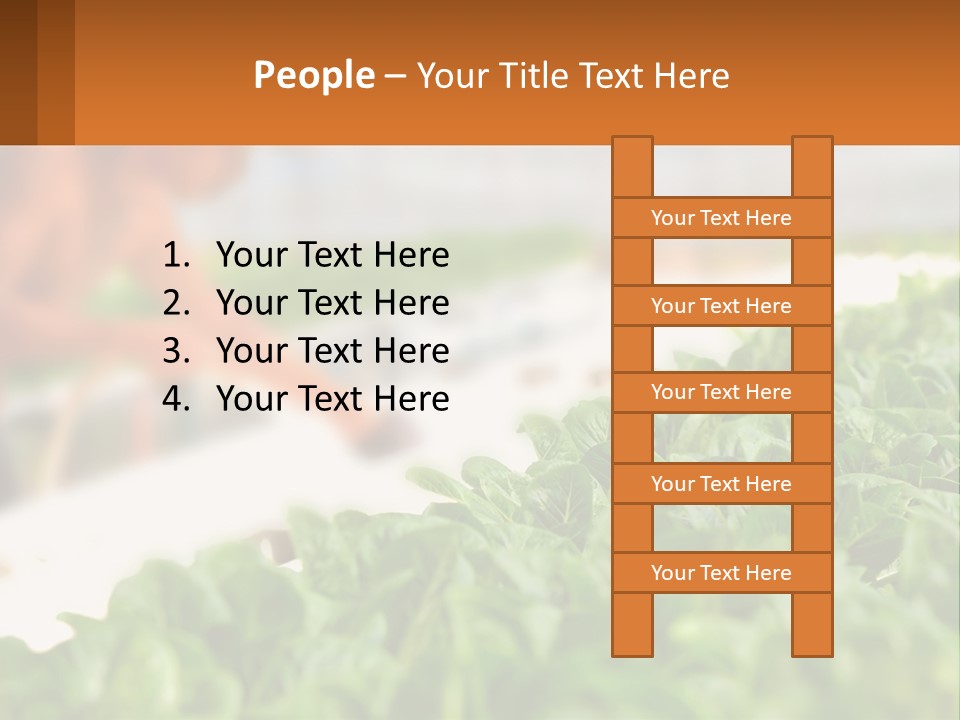 A Man Working In A Greenhouse With Green Plants PowerPoint Template