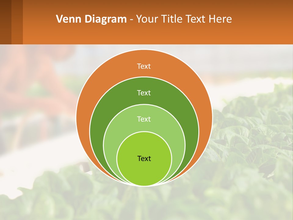 A Man Working In A Greenhouse With Green Plants PowerPoint Template