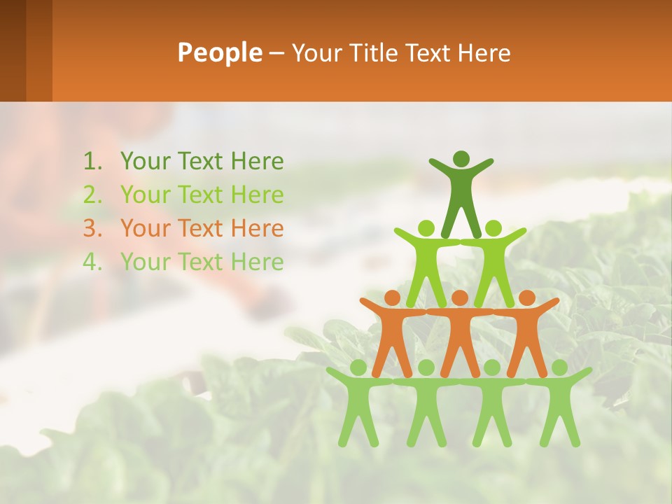 A Man Working In A Greenhouse With Green Plants PowerPoint Template