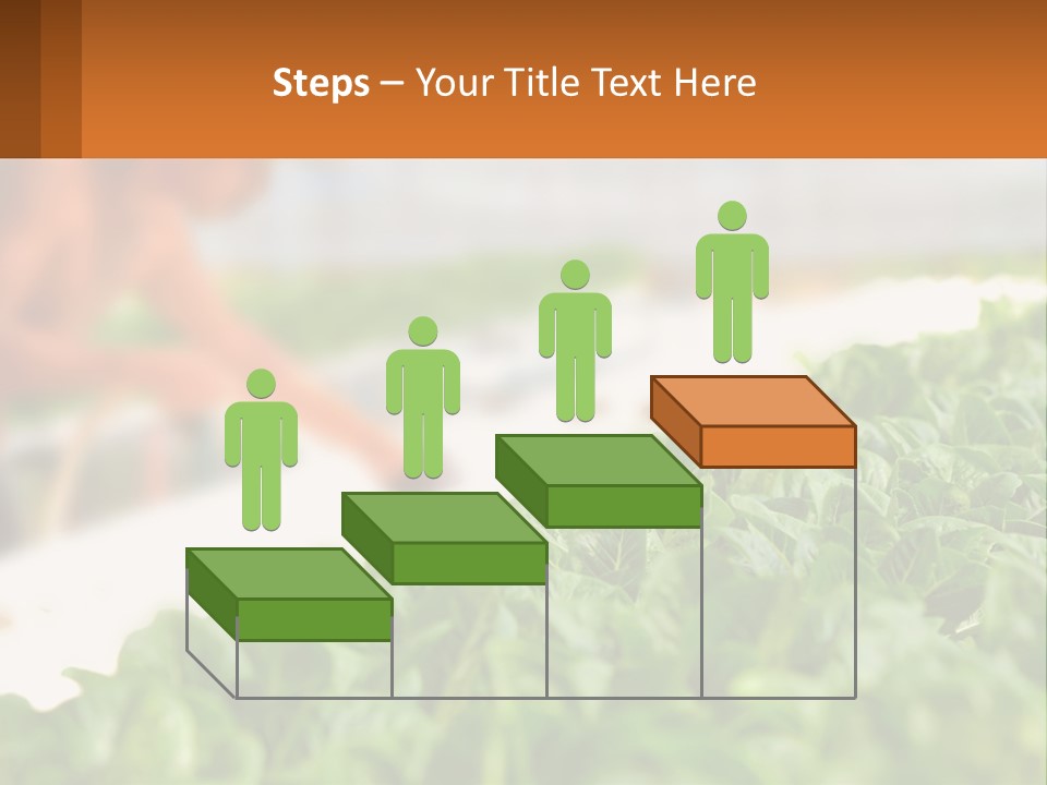 A Man Working In A Greenhouse With Green Plants PowerPoint Template
