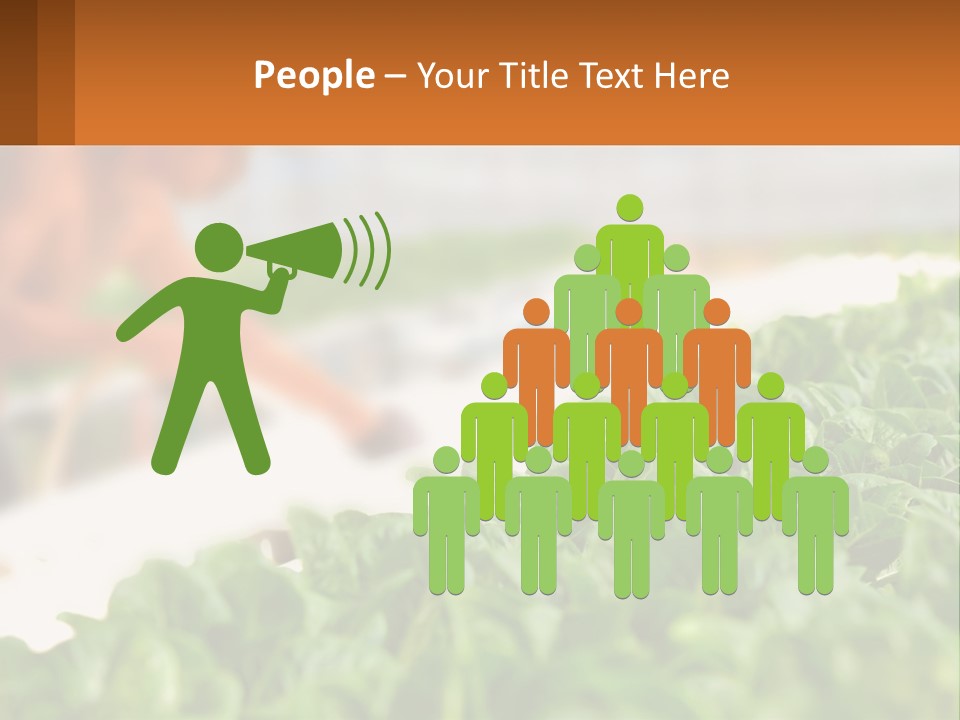 A Man Working In A Greenhouse With Green Plants PowerPoint Template