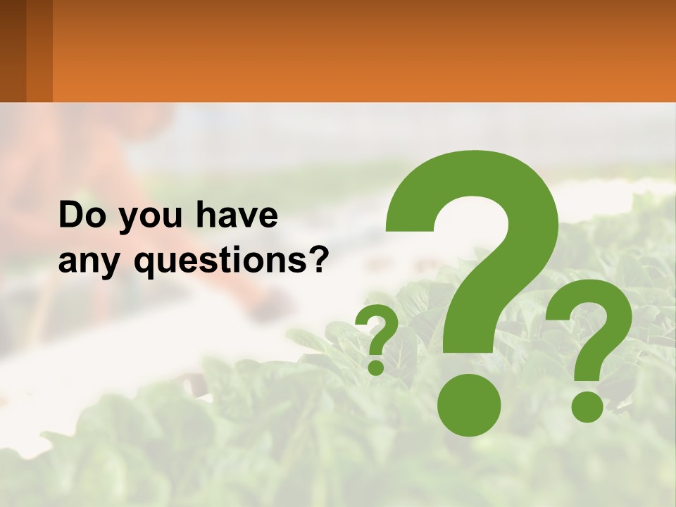 A Man Working In A Greenhouse With Green Plants PowerPoint Template