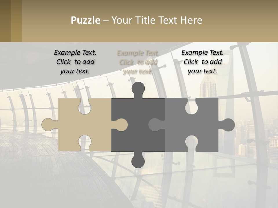 A View Of A City From A High Rise Building PowerPoint Template