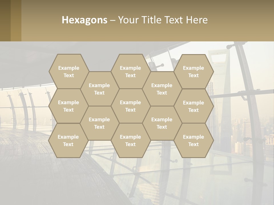 A View Of A City From A High Rise Building PowerPoint Template