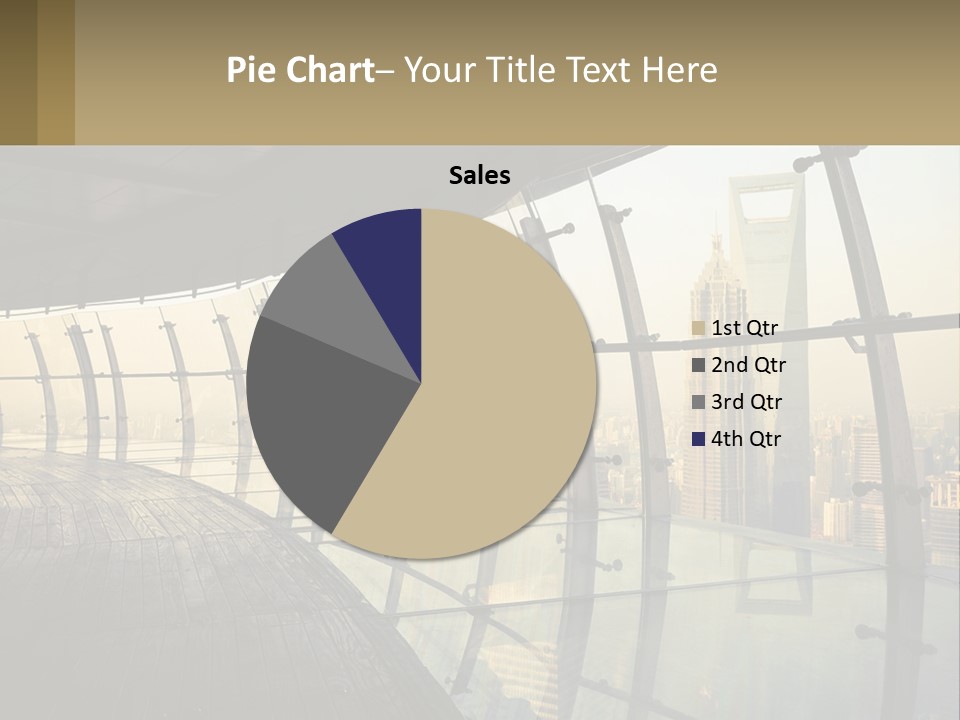 A View Of A City From A High Rise Building PowerPoint Template