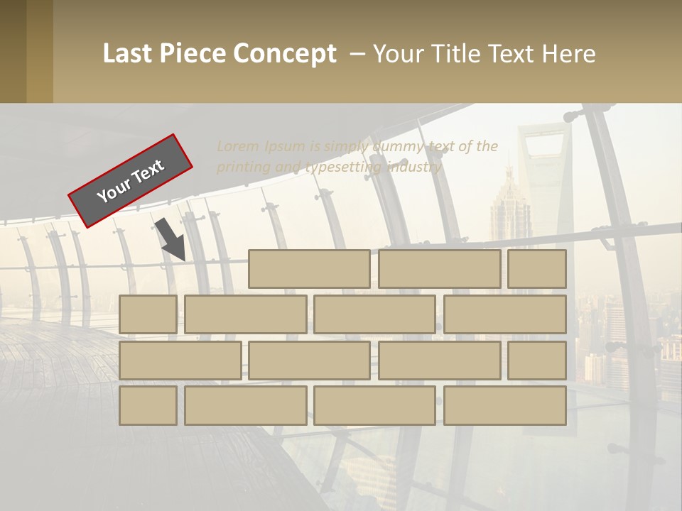 A View Of A City From A High Rise Building PowerPoint Template