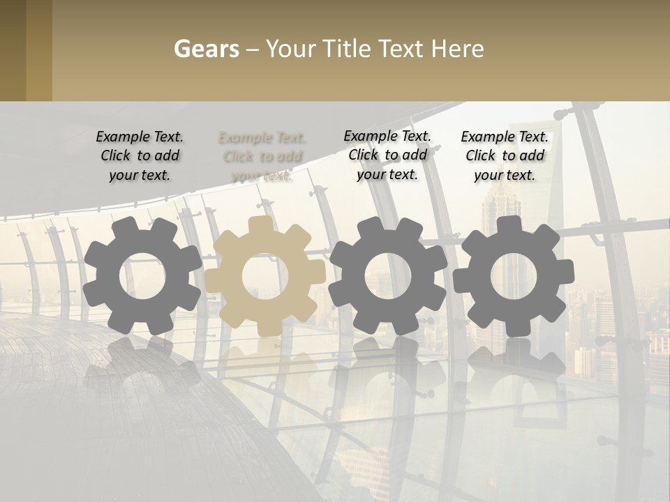 A View Of A City From A High Rise Building PowerPoint Template