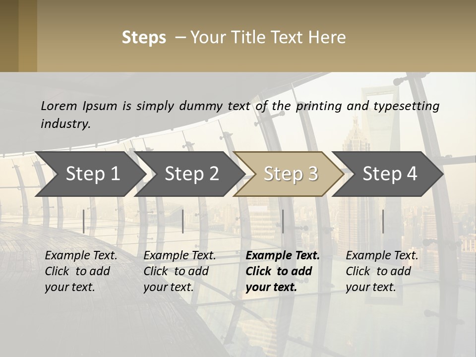 A View Of A City From A High Rise Building PowerPoint Template