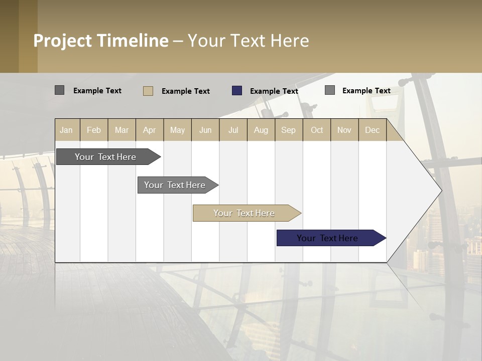 A View Of A City From A High Rise Building PowerPoint Template