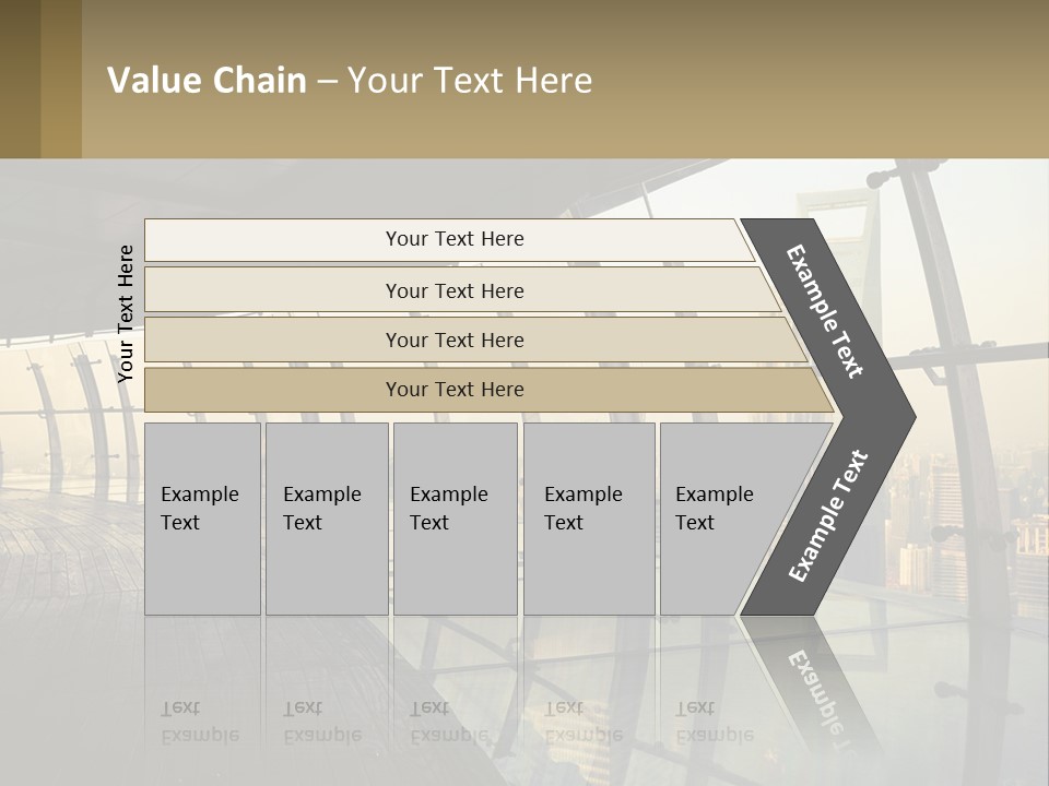 A View Of A City From A High Rise Building PowerPoint Template