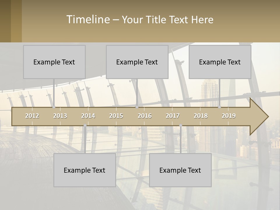 A View Of A City From A High Rise Building PowerPoint Template