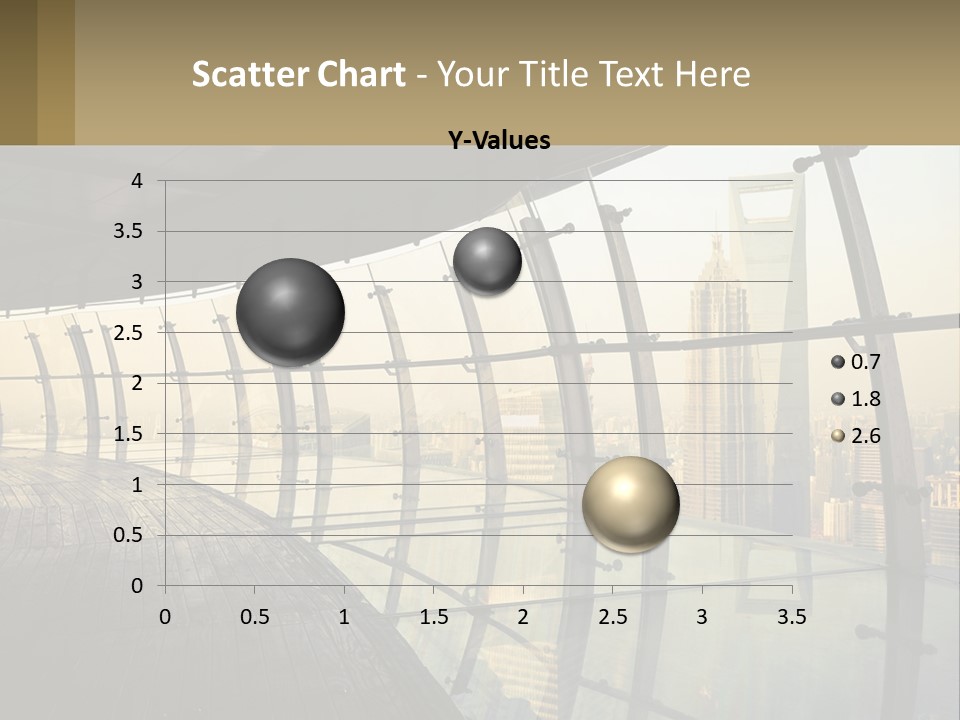 A View Of A City From A High Rise Building PowerPoint Template