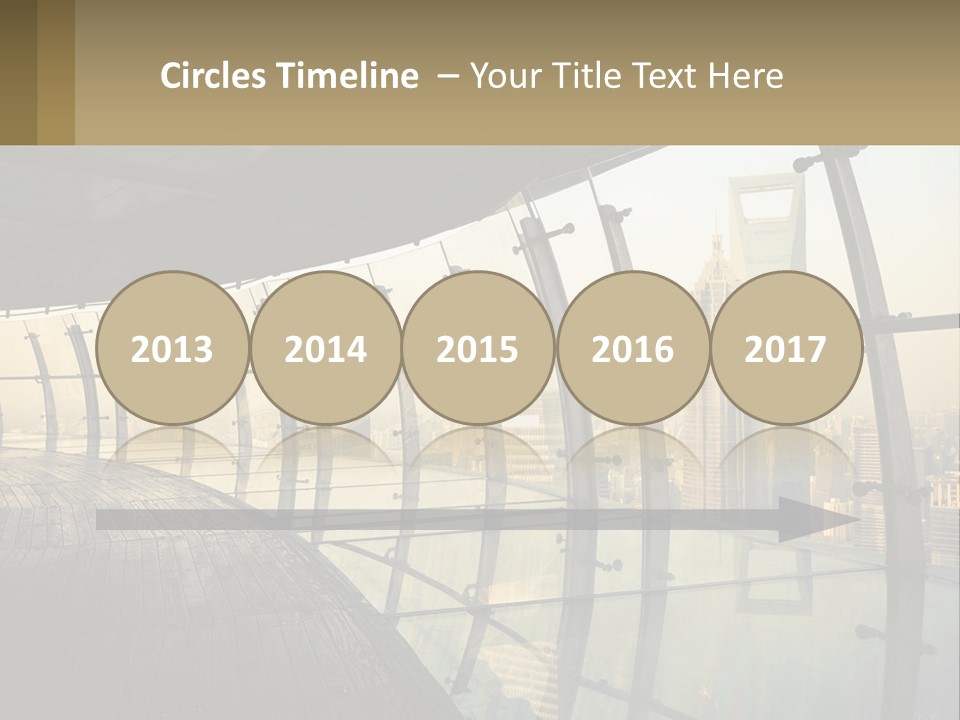 A View Of A City From A High Rise Building PowerPoint Template