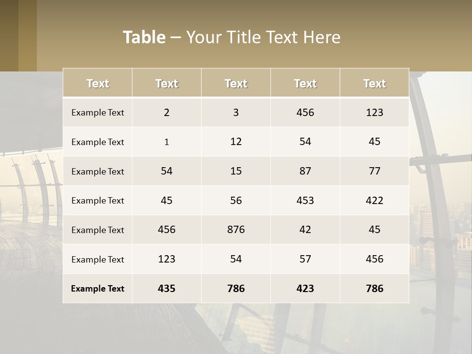 A View Of A City From A High Rise Building PowerPoint Template