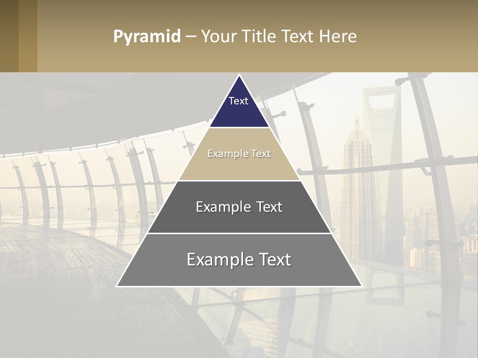 A View Of A City From A High Rise Building PowerPoint Template